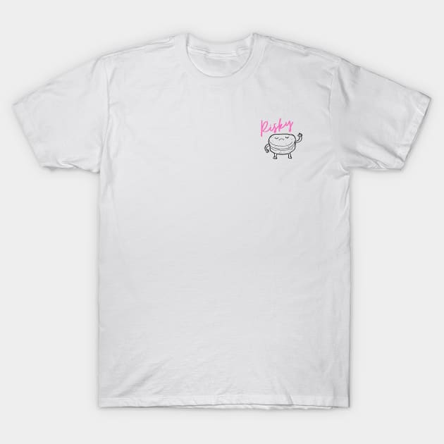 Risky Biscuit (black & pink) T-Shirt by Go Help Yourself Podcast